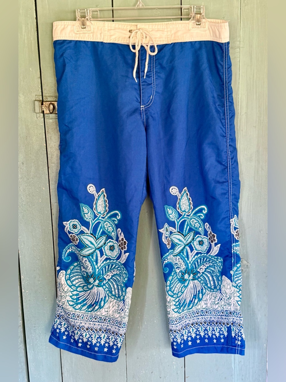 VTG GUESS Long Board Shorts swimwear unisex mens women ~33" waist 23" inseam